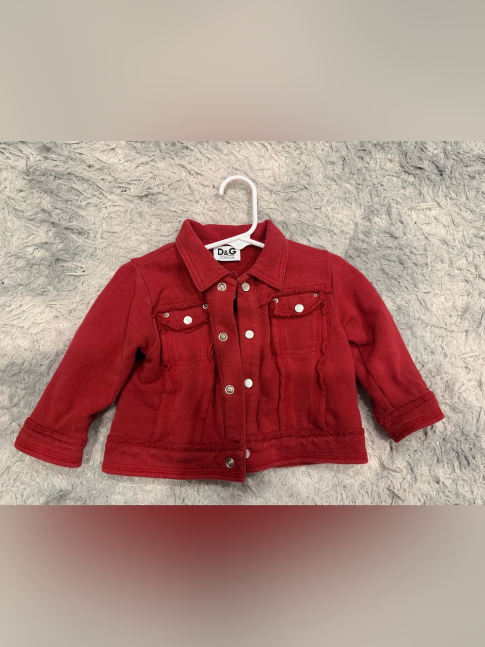 D&G Kids Deep Red Snap-Front Jacket